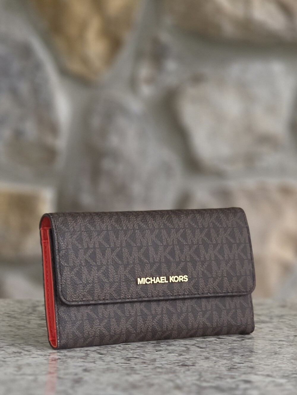Michael Kors Jet Set Logo Large Trifold Wallet